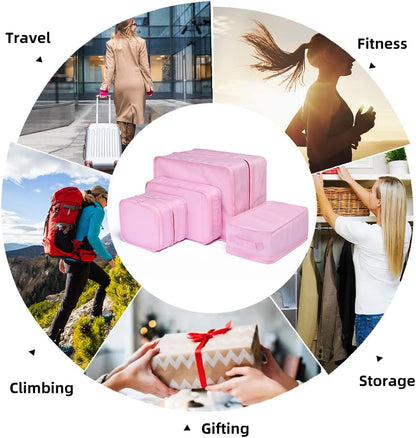 Travel Packing Cubes, Luggage Organizers with Shoe Bag