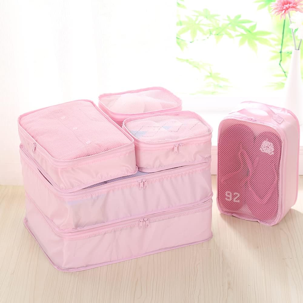 Travel Packing Cubes, Luggage Organizers with Shoe Bag