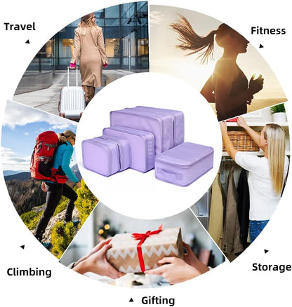 Travel Packing Cubes, Luggage Organizers with Shoe Bag