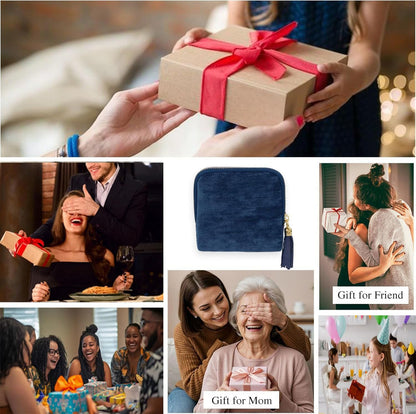Small Portable Jewelry Travel Case Jewelry Pouch Bags with Tassel Zipper Soft Mini Jewelry Roll Organizer Storage Bag for Necklaces Bracelets Earrings
