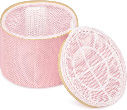 2 Pack Bra Laundry Bags for Washing Machine, Delicate Underwear Wash Bags with Anti-Deformation Structure & Fixed Friction Plates