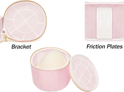 2 Pack Bra Laundry Bags for Washing Machine, Delicate Underwear Wash Bags with Anti-Deformation Structure & Fixed Friction Plates