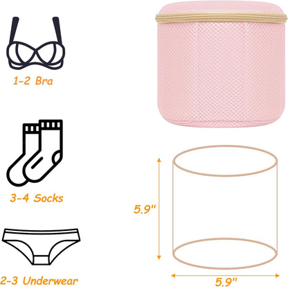 2 Pack Bra Laundry Bags for Washing Machine, Delicate Underwear Wash Bags with Anti-Deformation Structure & Fixed Friction Plates