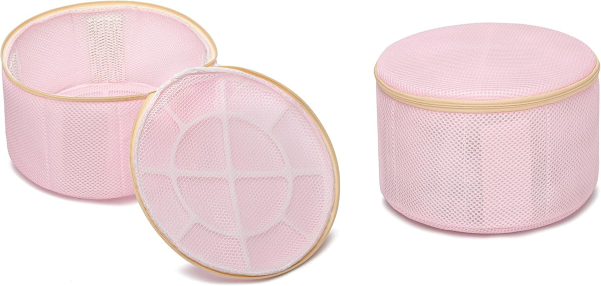 2 Pack Bra Laundry Bags for Washing Machine, Delicate Underwear Wash Bags with Anti-Deformation Structure & Fixed Friction Plates