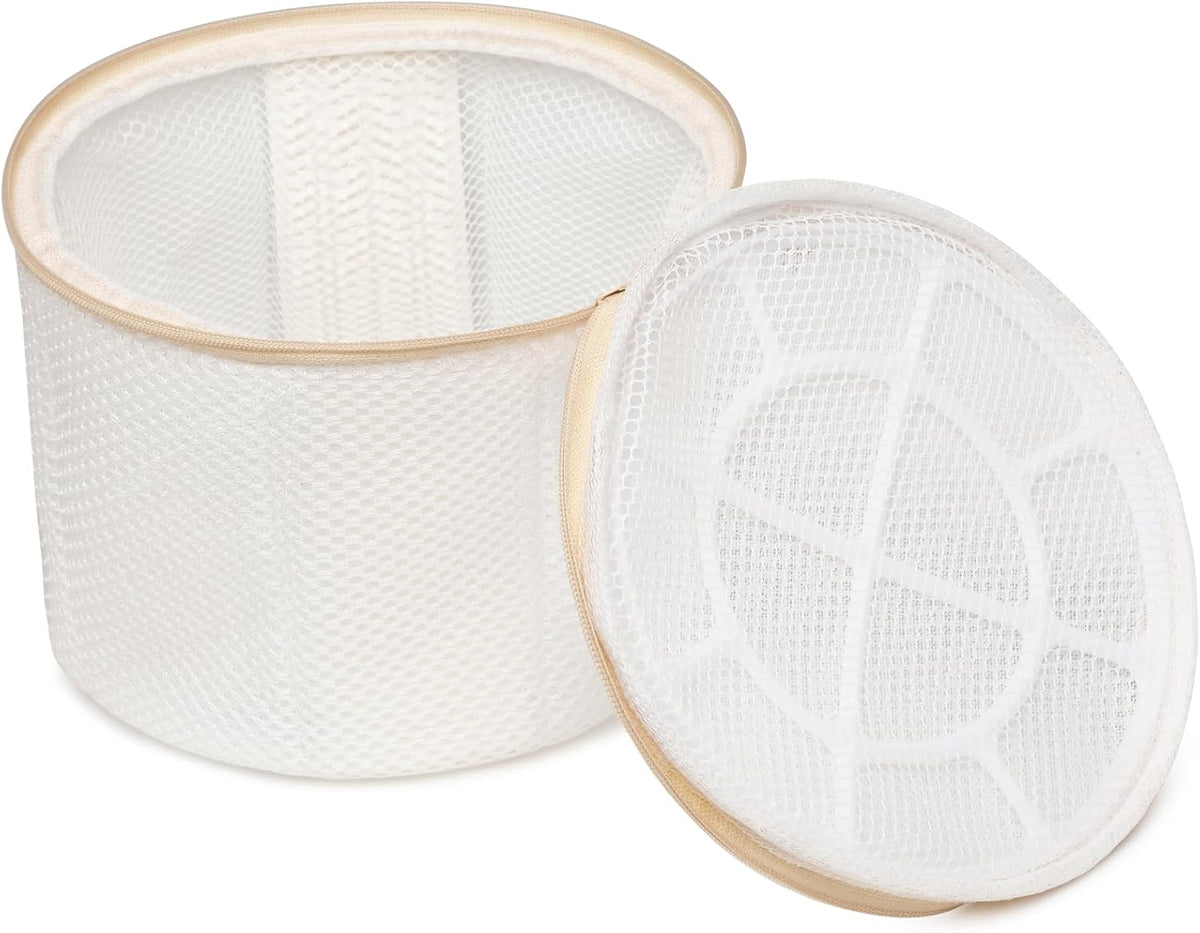 2 Pack Bra Laundry Bags for Washing Machine, Delicate Underwear Wash Bags with Anti-Deformation Structure & Fixed Friction Plates