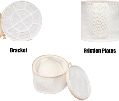 2 Pack Bra Laundry Bags for Washing Machine, Delicate Underwear Wash Bags with Anti-Deformation Structure & Fixed Friction Plates