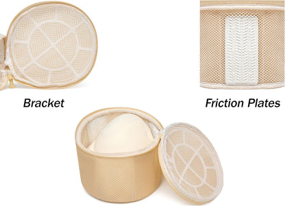 2 Pack Bra Laundry Bags for Washing Machine, Delicate Underwear Wash Bags with Anti-Deformation Structure & Fixed Friction Plates