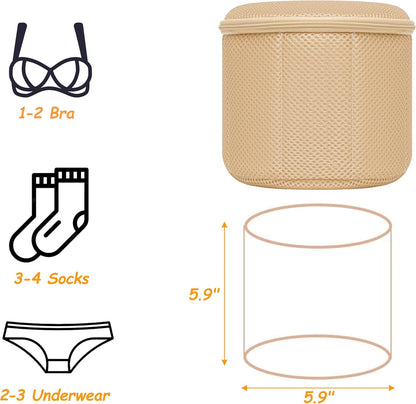 2 Pack Bra Laundry Bags for Washing Machine, Delicate Underwear Wash Bags with Anti-Deformation Structure & Fixed Friction Plates