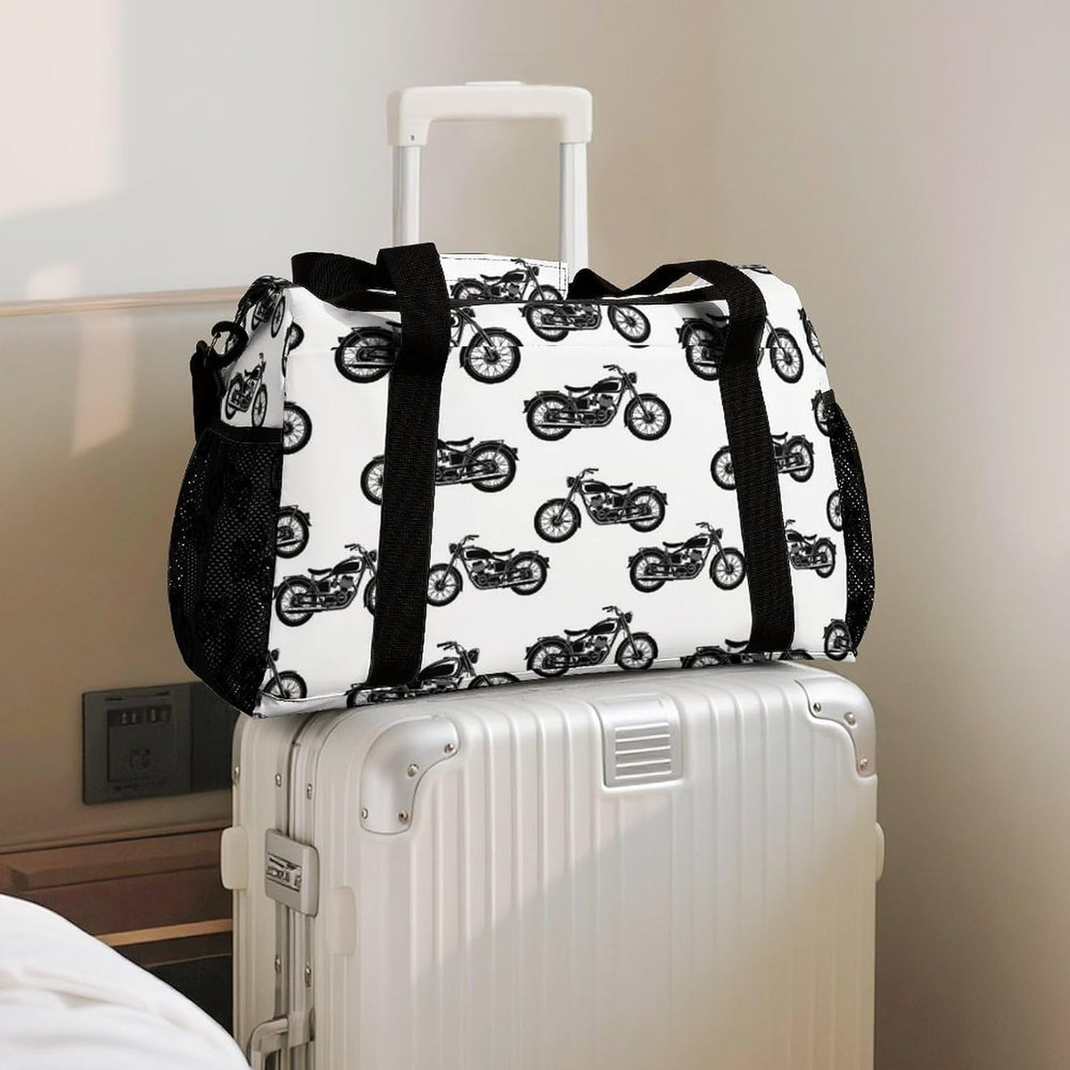 Foldable Weekender Travel Duffel Bag Lightweight Carry On Overnight Tote Bag for Women Sport Yoga