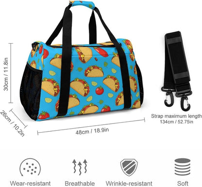 Foldable Weekender Travel Duffel Bag Lightweight Carry On Overnight Tote Bag for Women Sport Yoga