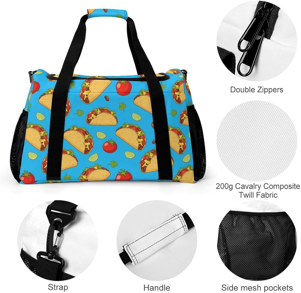 Foldable Weekender Travel Duffel Bag Lightweight Carry On Overnight Tote Bag for Women Sport Yoga