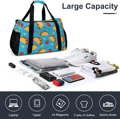 Foldable Weekender Travel Duffel Bag Lightweight Carry On Overnight Tote Bag for Women Sport Yoga