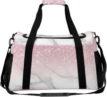 Foldable Weekender Travel Duffel Bag Lightweight Carry On Overnight Tote Bag for Women Sport Yoga