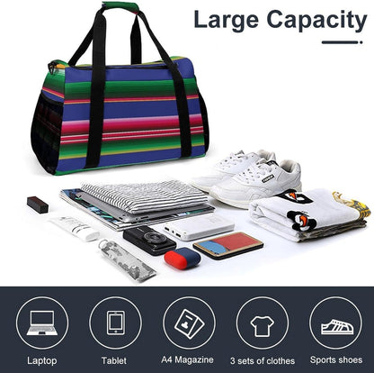 Foldable Weekender Travel Duffel Bag Lightweight Carry On Overnight Tote Bag for Women Sport Yoga