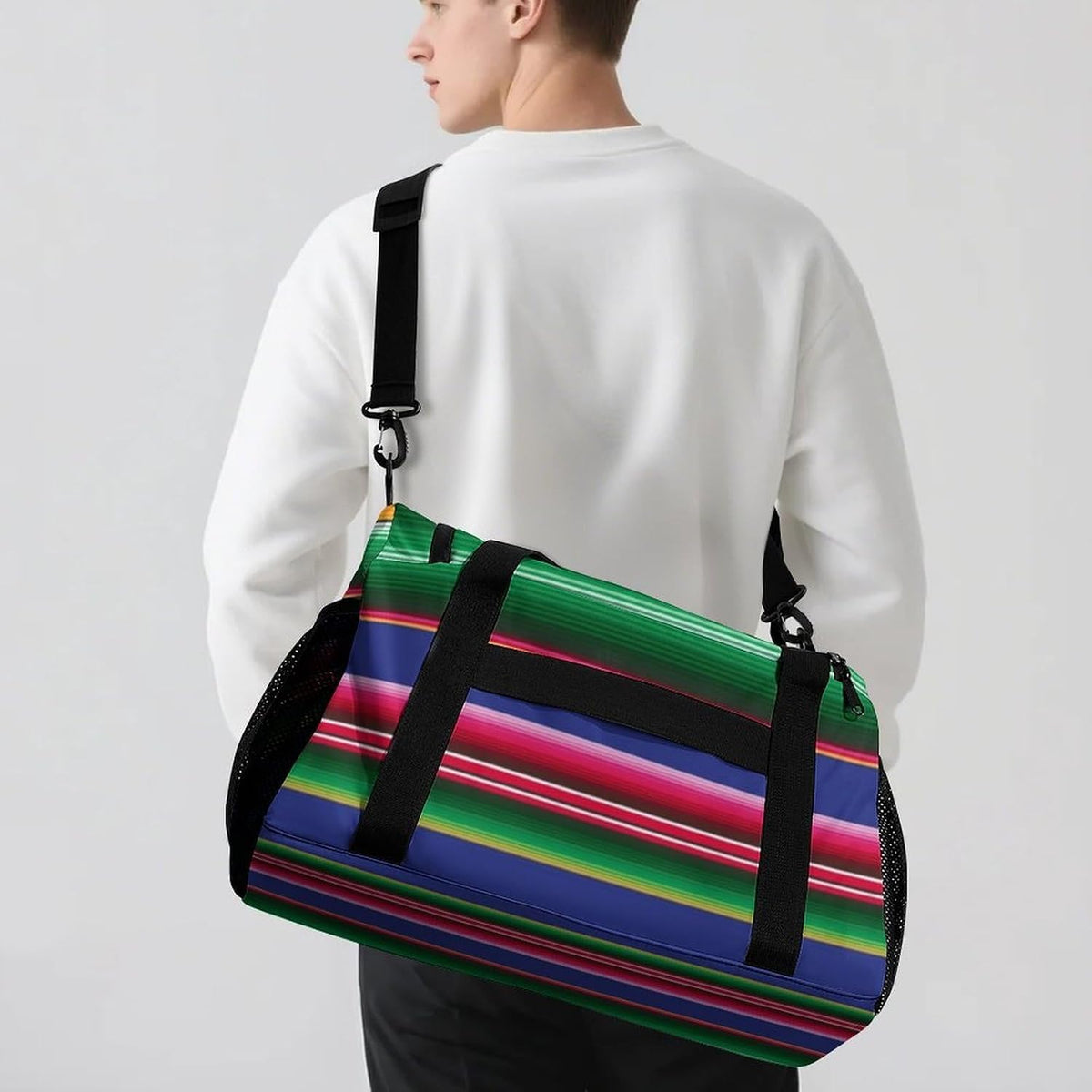 Foldable Weekender Travel Duffel Bag Lightweight Carry On Overnight Tote Bag for Women Sport Yoga
