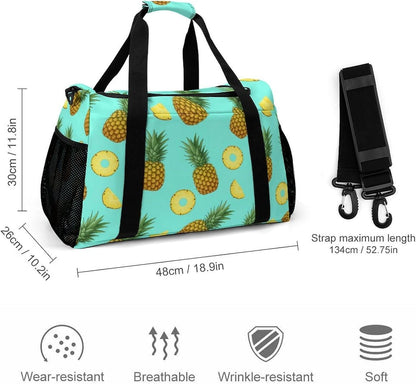 Foldable Weekender Travel Duffel Bag Lightweight Carry On Overnight Tote Bag for Women Sport Yoga