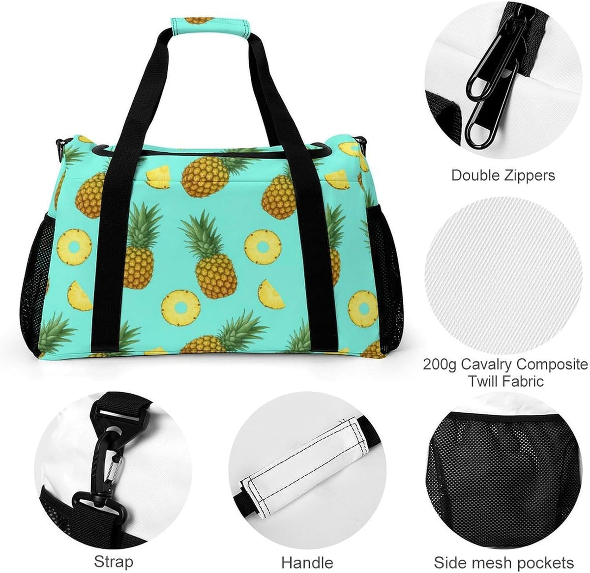 Foldable Weekender Travel Duffel Bag Lightweight Carry On Overnight Tote Bag for Women Sport Yoga