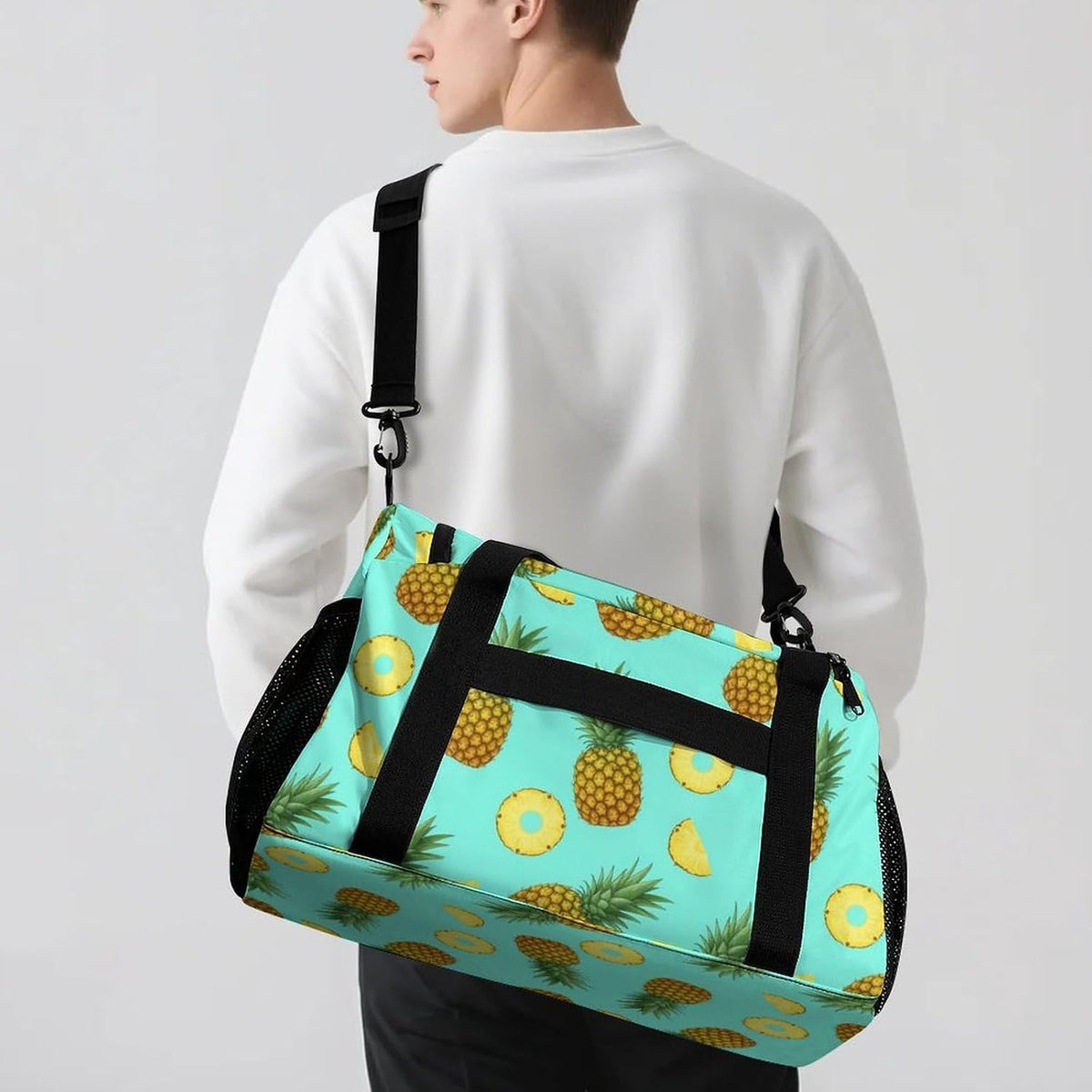 Foldable Weekender Travel Duffel Bag Lightweight Carry On Overnight Tote Bag for Women Sport Yoga