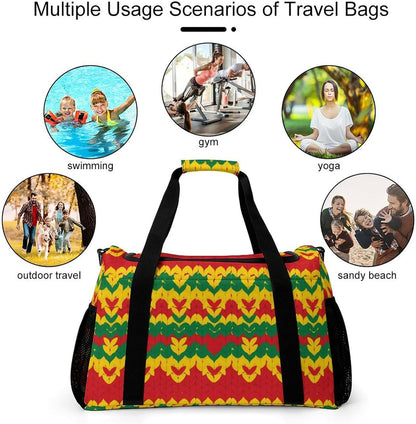 Foldable Weekender Travel Duffel Bag Lightweight Carry On Overnight Tote Bag for Women Sport Yoga