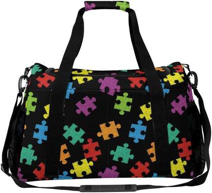 Foldable Weekender Travel Duffel Bag Lightweight Carry On Overnight Tote Bag for Women Sport Yoga