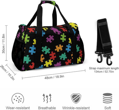 Foldable Weekender Travel Duffel Bag Lightweight Carry On Overnight Tote Bag for Women Sport Yoga