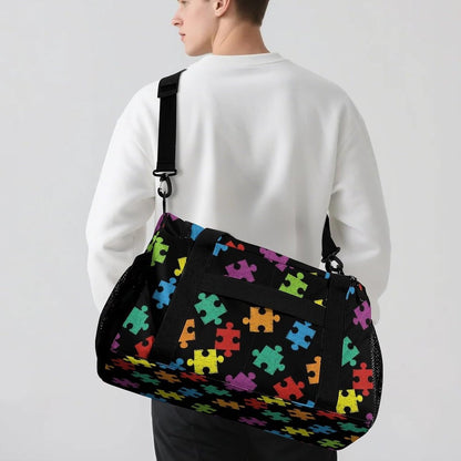 Foldable Weekender Travel Duffel Bag Lightweight Carry On Overnight Tote Bag for Women Sport Yoga