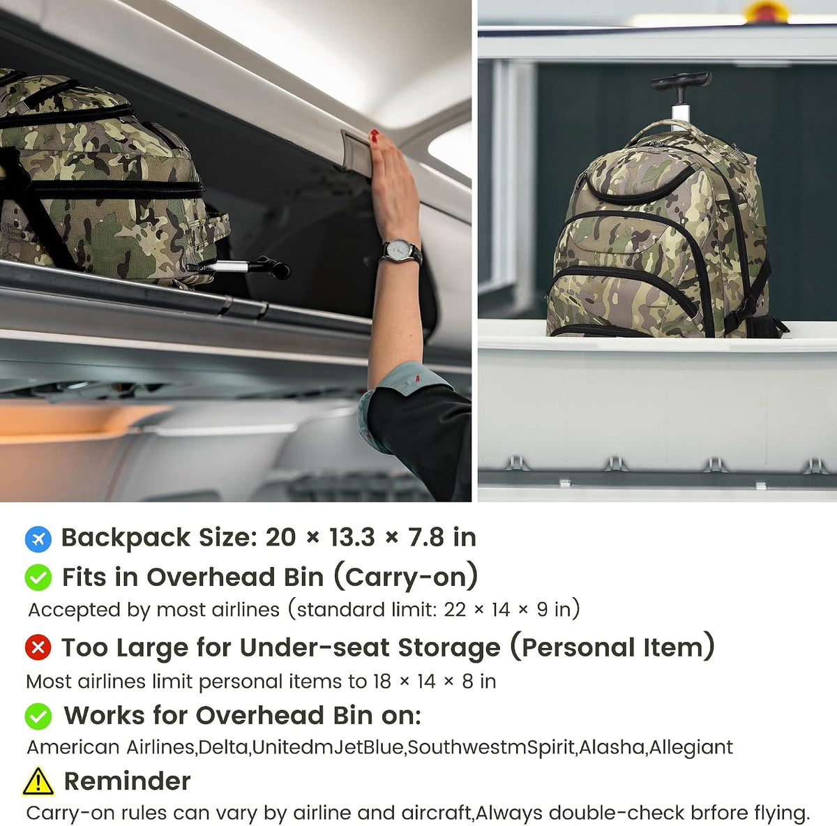 Rolling Backpack for Women, 17.3 Inch Wheeled Laptop Backpack,Large Travel Carry-On Bag for Teachers College Students, USB Charging Port Waterproof Business for Airplane Overnight Luggage，Pink