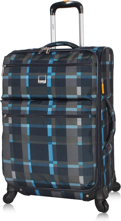 Ultra Lightweight Carry On - Softside 22.8-inch Expandable Luggage - Small Rolling Bag Fits Most Airline Compartments - Durable 8-Spinner Wheels Suitcase (Black)