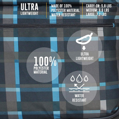 Ultra Lightweight Carry On - Softside 22.8-inch Expandable Luggage - Small Rolling Bag Fits Most Airline Compartments - Durable 8-Spinner Wheels Suitcase (Black)