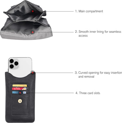 Small Crossbody Bag For Women - Mini Cell Phone Purse - Crossover Wallet Bag With Adjustable Shoulder Strap