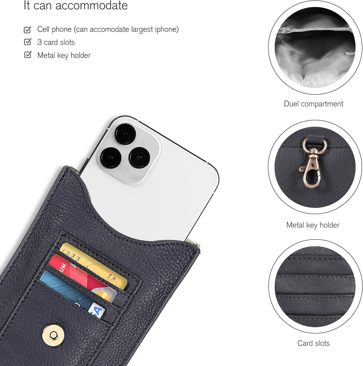 Small Crossbody Bag For Women - Mini Cell Phone Purse - Crossover Wallet Bag With Adjustable Shoulder Strap