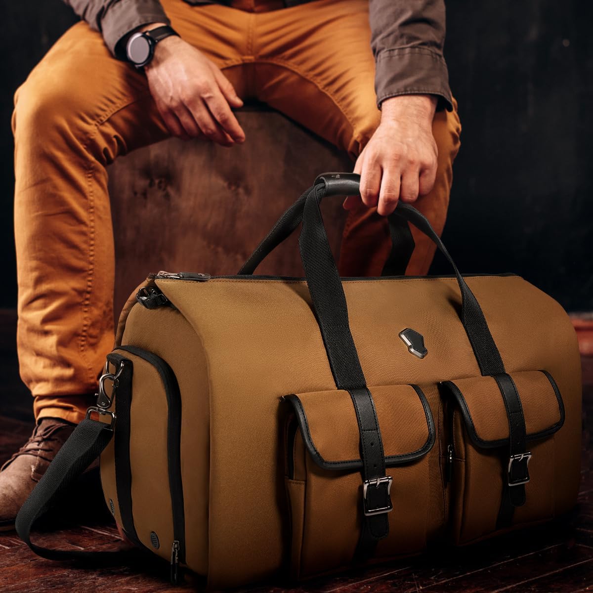 48H Garment Duffle Bags For Travel,10-Pockets Carry On Garment Bag, 3 Suit Travel Bags, 62L 2-In-1 Garment Duffel Bag, Convertible Garment bag, Boardable Garment Bag