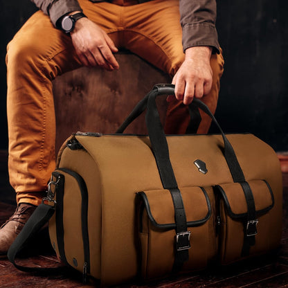 48H Garment Duffle Bags For Travel,10-Pockets Carry On Garment Bag, 3 Suit Travel Bags, 62L 2-In-1 Garment Duffel Bag, Convertible Garment bag, Boardable Garment Bag