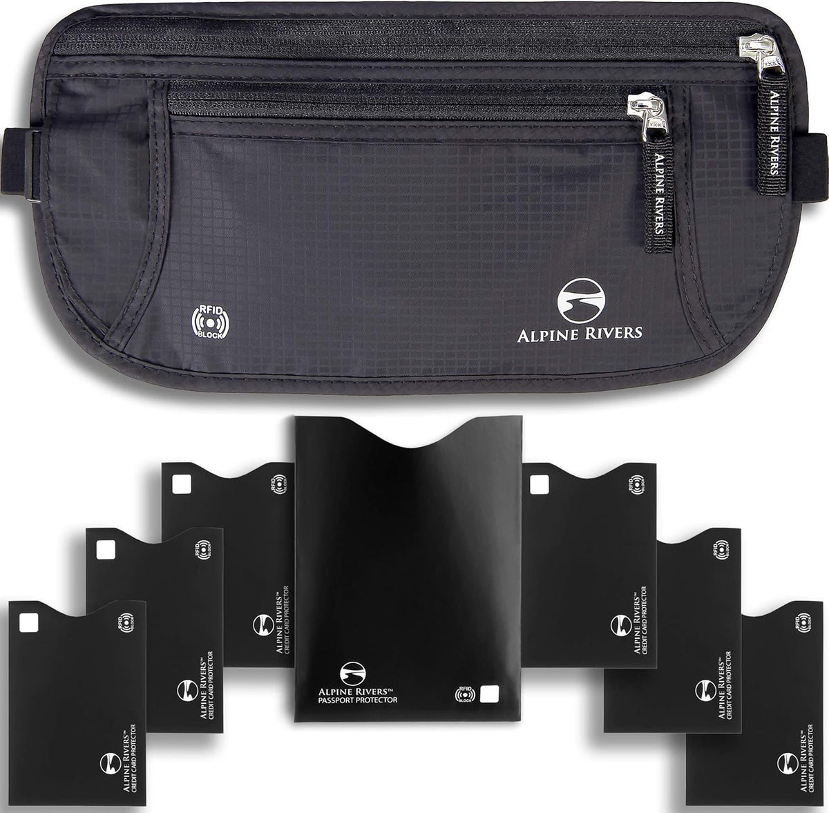 Money Belt for Travel - RFID Hidden Wallet, Sahara Sand | Triple-layer RFID shielding, hidden passport holder and waist wallet, 7 card sleeves included, fits 26-56 inch waists