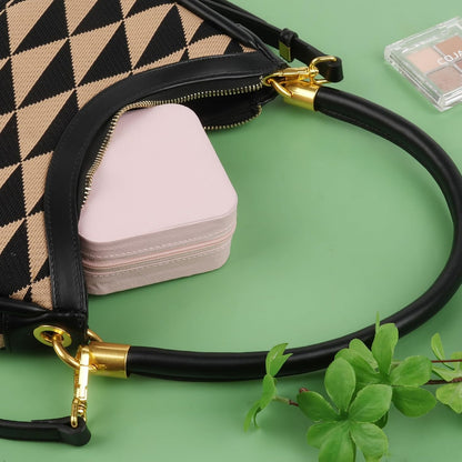 Travel Jewelry Case Box Organizer with Mirror, Jewelry Storage,Green,1 Pcs
