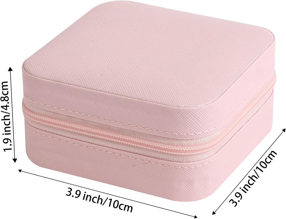 Travel Jewelry Case Box Organizer with Mirror, Jewelry Storage,Green,1 Pcs