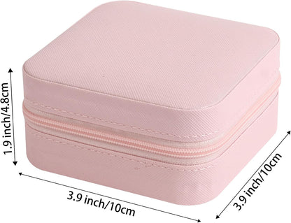 Travel Jewelry Case Box Organizer with Mirror, Jewelry Storage,Green,1 Pcs