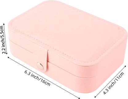 Travel Jewelry Case Box Organizer with Mirror, Jewelry Storage,Green,1 Pcs