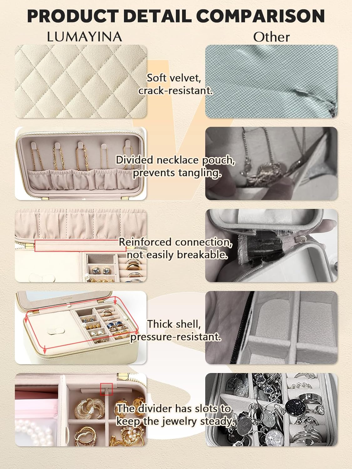 Velvet Travel Jewelry Box with Large Mirror, Double-Layer Jewelry Organizer Case for Women and Girls, Portable Storage Case with 6 Anti-Tarnish Bags Gift Ready for Her (Avocado Green)