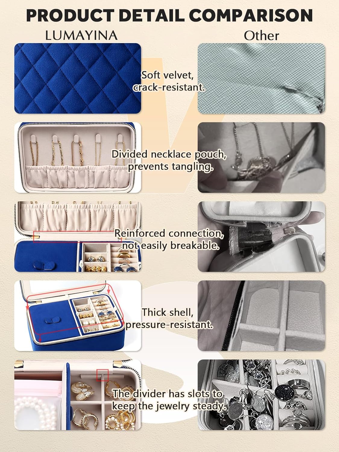 Velvet Travel Jewelry Box with Large Mirror, Double-Layer Jewelry Organizer Case for Women and Girls, Portable Storage Case with 6 Anti-Tarnish Bags Gift Ready for Her (Avocado Green)