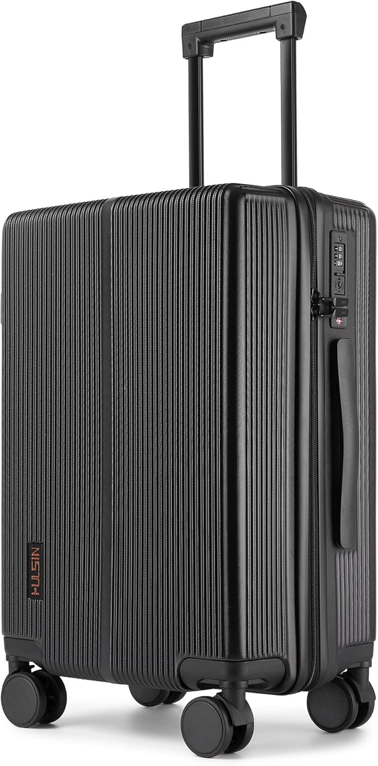 Hulsin Carry On Luggage with TSA Lock 22x14x9 Airline Approved for Women | Hardside Carry-on Suitcase with 360° Spinner Wheels, Lightweight Hard Shell 20 Inch Suitcase for Man,Airport,Business Travel