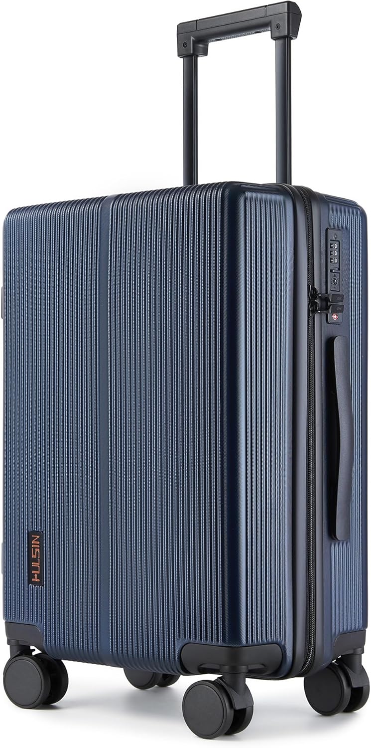 Hulsin Carry On Luggage with TSA Lock 22x14x9 Airline Approved for Women | Hardside Carry-on Suitcase with 360° Spinner Wheels, Lightweight Hard Shell 20 Inch Suitcase for Man,Airport,Business Travel
