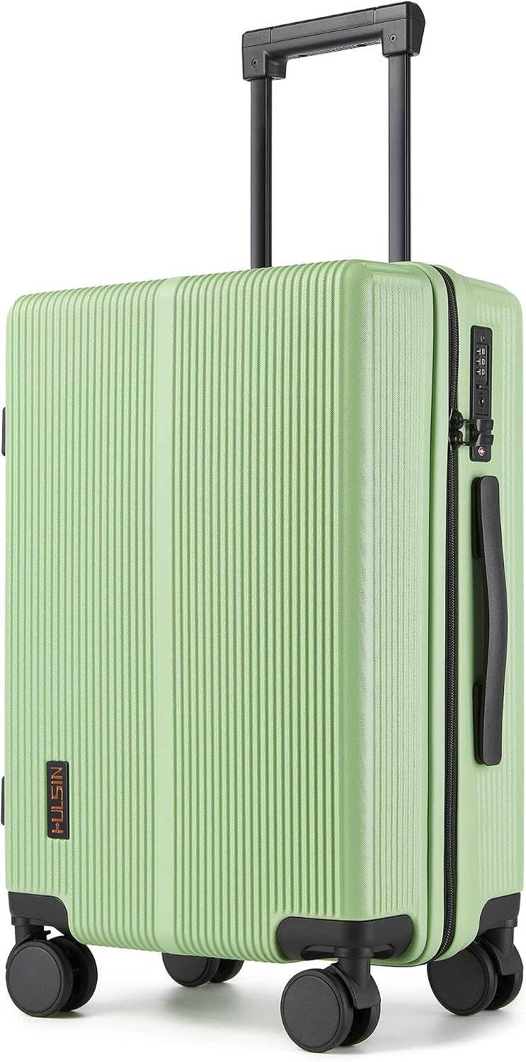 Hulsin Carry On Luggage with TSA Lock 22x14x9 Airline Approved for Women | Hardside Carry-on Suitcase with 360° Spinner Wheels, Lightweight Hard Shell 20 Inch Suitcase for Man,Airport,Business Travel