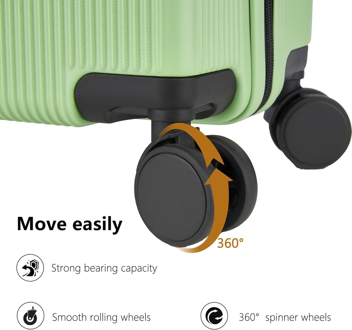 Hulsin Carry On Luggage with TSA Lock 22x14x9 Airline Approved for Women | Hardside Carry-on Suitcase with 360° Spinner Wheels, Lightweight Hard Shell 20 Inch Suitcase for Man,Airport,Business Travel