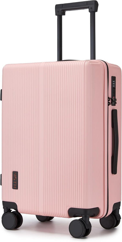 Hulsin Carry On Luggage with TSA Lock 22x14x9 Airline Approved for Women | Hardside Carry-on Suitcase with 360° Spinner Wheels, Lightweight Hard Shell 20 Inch Suitcase for Man,Airport,Business Travel