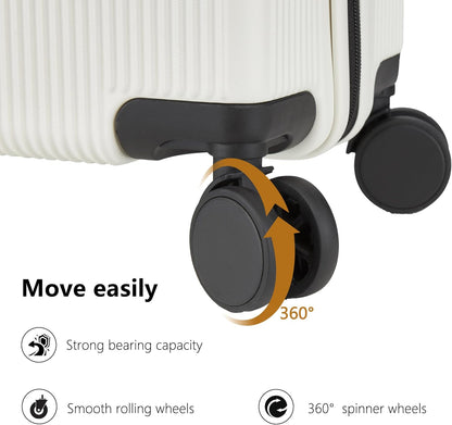 Hulsin Carry On Luggage with TSA Lock 22x14x9 Airline Approved for Women | Hardside Carry-on Suitcase with 360° Spinner Wheels, Lightweight Hard Shell 20 Inch Suitcase for Man,Airport,Business Travel
