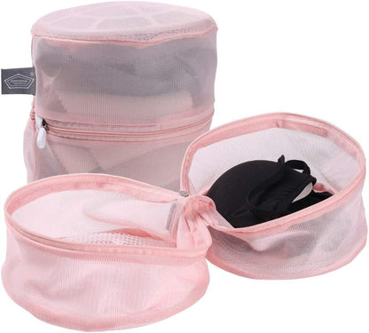 Laundry Bag Mesh Wash Bags, Washing Machine Wash Bag, Pink, 5 Pack | Zipper Closure, For Washing Machine & Dryer, For Delicates, Lingerie, Bra, Garments, Net Washer Sack Pouch