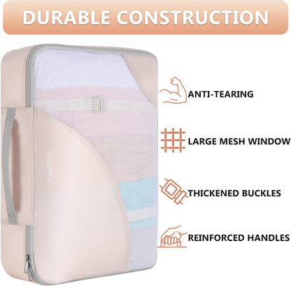 10 Set Packing Cubes for Travel,Gifts for Women Mom,Anti-Tearing Suitcase Organizer,with Over 1000 pcs Mesh Holes,Vacation Essentials & Accessories for Cruise Ship