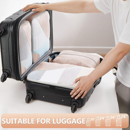 10 Set Packing Cubes for Travel,Gifts for Women Mom,Anti-Tearing Suitcase Organizer,with Over 1000 pcs Mesh Holes,Vacation Essentials & Accessories for Cruise Ship