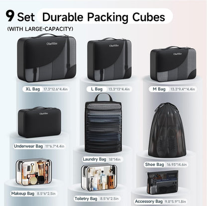 10 Set Packing Cubes for Travel,Gifts for Women Mom,Anti-Tearing Suitcase Organizer,with Over 1000 pcs Mesh Holes,Vacation Essentials & Accessories for Cruise Ship